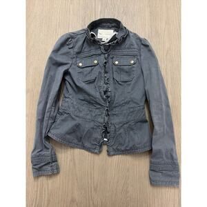 Banana Republic Gray Military Utility Jacket Women’s Size 2